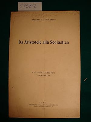 Image du vendeur pour Da Aristotele alla Scolastica - Dalla Nuova Antologia mis en vente par Studio Bibliografico Restivo Navarra