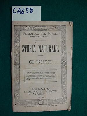 Seller image for Storia naturale - Gl'insetti for sale by Studio Bibliografico Restivo Navarra