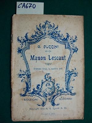 Manon Lescaut (musica di Giacomo Puccini)