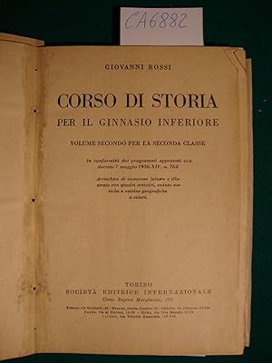 Corso di storia per il Ginnasio inferiore - Volume secondo per la seconda classe in conformità de...