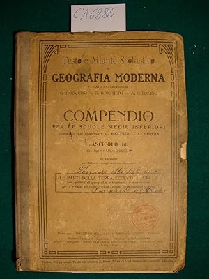 Testo e Atlante Scolastico di Geografia Moderna iniziato dai Professori G. Roggero - G. Ricchieri...