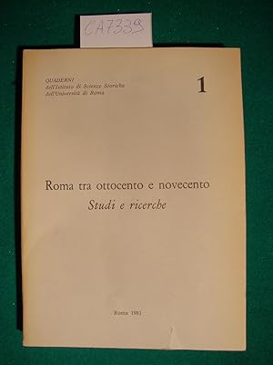 Roma tra ottocento e novecento - Studi e ricerche