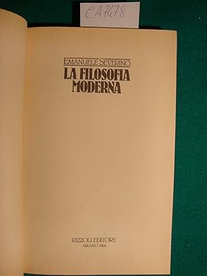 La filosofia moderna