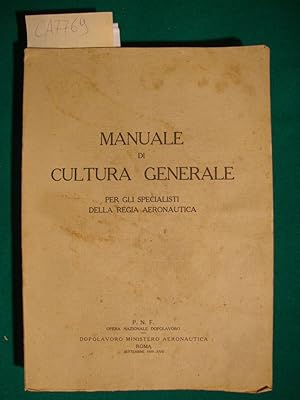 Manuale di cultura generale per gli specialisti della Regia Aeronautica