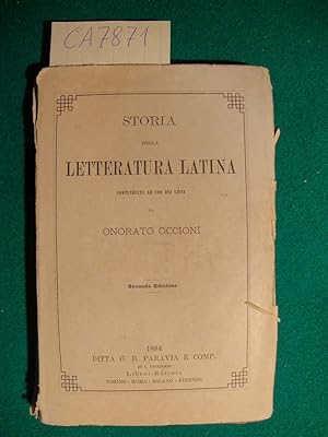 Storia della letteratura latina compendiata ad uso dei licei da Onorato Occioni
