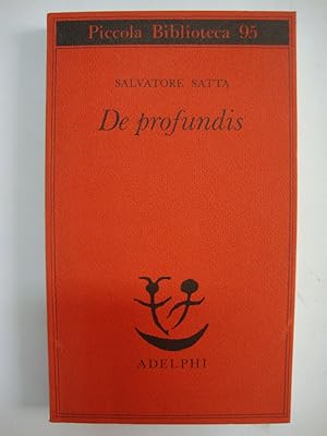 Immagine del venditore per De profundis venduto da Studio Bibliografico Restivo Navarra
