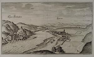 Bild des Verkufers fr Clost. Seissenstein - Gottstorff. Kupferstich aus M. Merian "Topographia Provinciarum Austriacarum" Frankfurt 1649 ff. 20,5 x 35 cm zum Verkauf von Antiquariat Johannes Mller