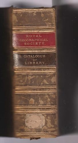 Royal Geographical Society Catalogue of Library