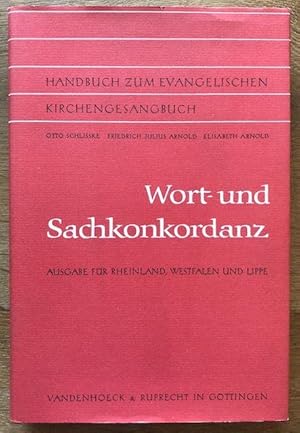 Bild des Verkufers fr Wort- und Sachkonkordanz. Verzeichnis der Strophenanfnge. zum Verkauf von Antiquariat Lohmann