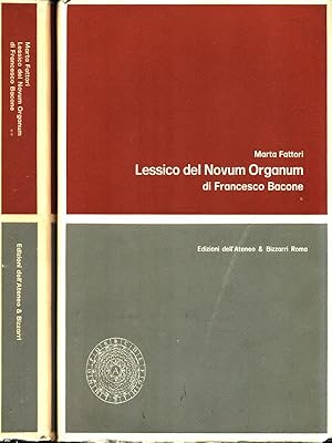 Image du vendeur pour Lessico del Novum Organum di Francesco Bacone. 2 Volumi mis en vente par Librodifaccia