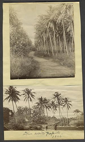 5 Papeete (Tahiti) Albumen photographs, including Brig 'Galilee'