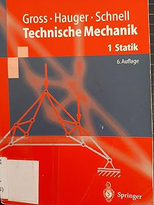 Bild des Verkufers fr Technische Mechanik 1. Statik. zum Verkauf von Antiquariat Bookfarm