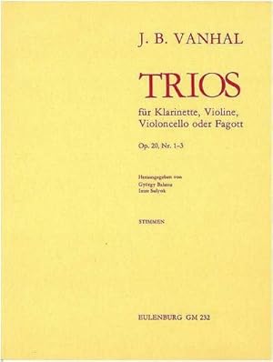 Bild des Verkufers fr Trios op.20 Nr.1-3fr Klarinette, Violine und Violoncello (Fagott) : Stimmen zum Verkauf von AHA-BUCH GmbH