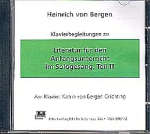 Bild des Verkufers fr Literatur fr den Anfangsunterricht im Sologesang Band 2CD mit Klavierbegleitungen zum Verkauf von AHA-BUCH GmbH