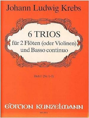 Bild des Verkufers fr 6 Trios Band 1 (Nr.1-3)fr 2 Flten (Violinen) und Bc zum Verkauf von AHA-BUCH GmbH