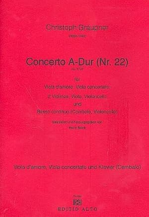 Seller image for Concerto A-Dur Nr.22 fr Viola d'amore,Viola concertato, sStreicher und Bc : Klavierauszug mit Solostimmen for sale by AHA-BUCH GmbH