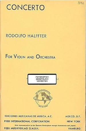 Bild des Verkufers fr Concertofor violin and orchestra : score zum Verkauf von AHA-BUCH GmbH