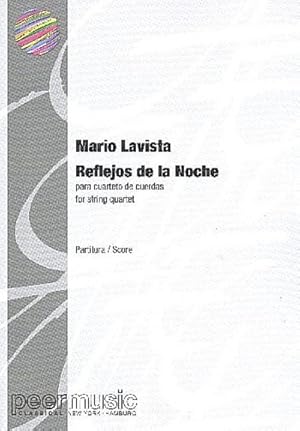 Bild des Verkufers fr Reflejos de la nochefor string quartet : score zum Verkauf von AHA-BUCH GmbH