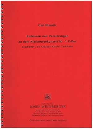 Seller image for Kadenzen und Verzierungen zum Klarinettenkonzert F-Dur Nr.1fr Klarinette for sale by AHA-BUCH GmbH