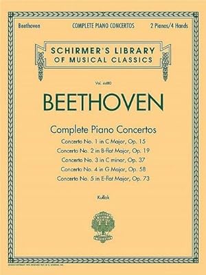 Imagen del vendedor de Beethoven - Complete Piano Concertos : Schirmer Library of Classics Volume 4480 Two Pianos, Four Hands a la venta por AHA-BUCH GmbH