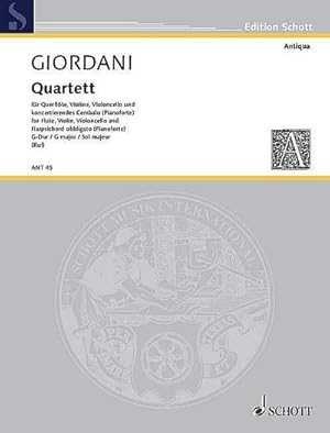 Bild des Verkufers fr Quartett G-Dur op. 3/1fr Flte, Violine, Violoncello und Cembalo (Klavier) zum Verkauf von AHA-BUCH GmbH