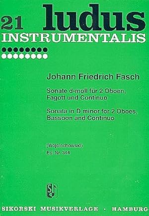 Bild des Verkufers fr Sonate d-Moll fr 2 Oboen,Fagott und Bc zum Verkauf von AHA-BUCH GmbH