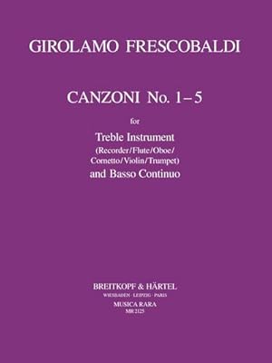 Bild des Verkufers fr Canzoni nos.1-5for treble instrument (recorder, flute, oboe, cornetto, violin, trumpe zum Verkauf von AHA-BUCH GmbH