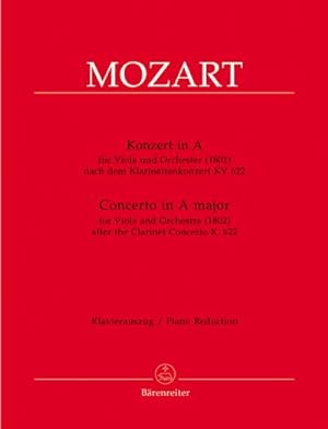 Seller image for Konzert A-Dur nach dem Klarinettenkonzert KV622fr Viola und Klavier for sale by AHA-BUCH GmbH