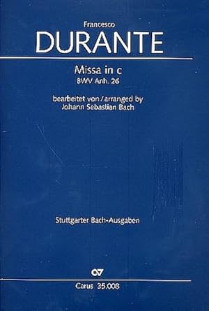 Bild des Verkufers fr Missa in c (Mass in C minor), Partitur : bearbeitet von Johann Sebastian Bach zum Verkauf von AHA-BUCH GmbH