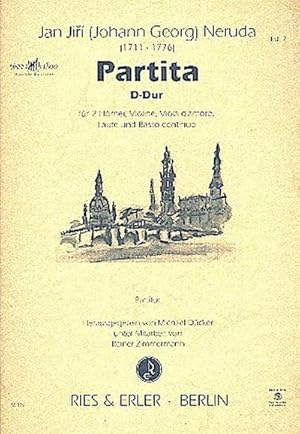 Bild des Verkufers fr Partita D- Dur fr 2 Hrner, Violine,Viola d'amore, Laute und Bc : Partitur zum Verkauf von AHA-BUCH GmbH