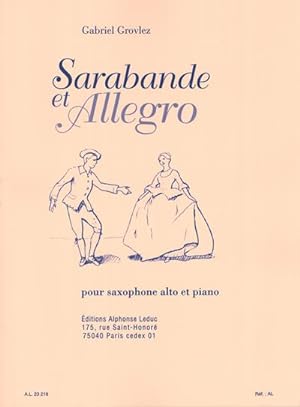 Bild des Verkufers fr Sarabande et Allegropour saxophone alto et piano zum Verkauf von AHA-BUCH GmbH