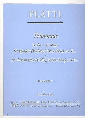 Bild des Verkufers fr Triosonate G-Durfr Flte (Violine), Violine (Oboe) und Bc zum Verkauf von AHA-BUCH GmbH