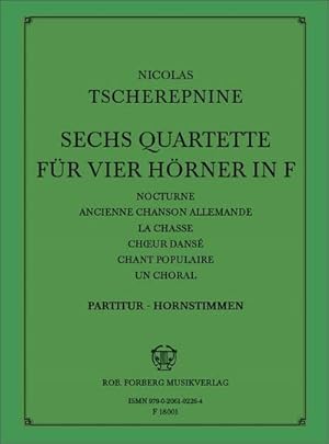 Bild des Verkufers fr 6 Quartettefr 4 Hrner in F : Partitur und Stimmen zum Verkauf von AHA-BUCH GmbH