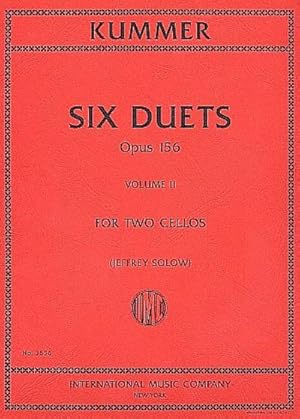 Bild des Verkufers fr 6 Duets op.156 vol.2 (nos.4-6)for 2 cellos : score zum Verkauf von AHA-BUCH GmbH