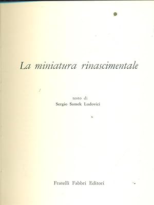 Seller image for La miniatura rinascimentale for sale by Librodifaccia