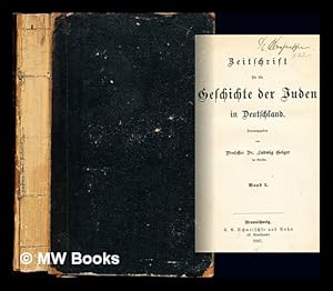 Image du vendeur pour Zeitschrift fr die Geschichte der Juden in Deutschland: Band I mis en vente par MW Books Ltd.