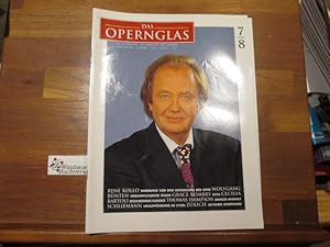 Bild des Verkufers fr Das Opernglas, Heft 7/8 Juli August 1995 Rene Kollo Wolfgang Bnten Grace Bumbry Cecilia Bartoli Thomas Hampson Schliemann zum Verkauf von Antiquariat im Kaiserviertel | Wimbauer Buchversand