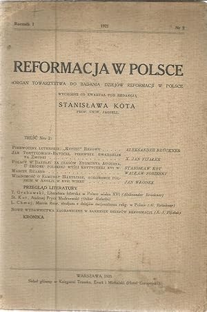 Reformacja w Polsce - Rocznik I - nr. 2