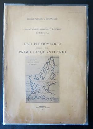 Dati pluviometrici raccolti nel primo Cinquantennio 1872 - 1921.