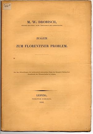 Bild des Verkufers fr Zustze zum Florentiner Problem. Sonderdruck aus: Abhandlungen der Kniglich Schsischen Gesellschaft der Wissenschaften zu Leipzig, Mathematisch-physikalische Classe 1, S. 431-482. zum Verkauf von Wissenschaftliches Antiquariat Kln Dr. Sebastian Peters UG