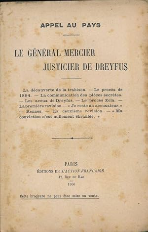 Seller image for Le Gnral Mercier justicier de Dreyfus for sale by LIBRAIRIE GIL-ARTGIL SARL