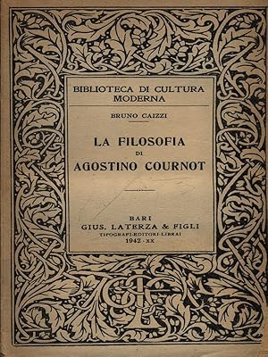 Seller image for La filosofia di Agostino Cournot for sale by Librodifaccia