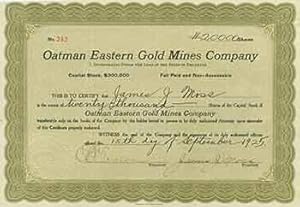 Certificate of 20,000 Shares.