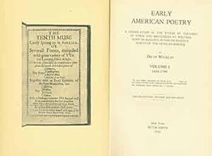 Seller image for Early American Poetry; Volume I; 1650-1799; and Volume II; 1800-1820 A Compilation of the Titles of Volumes of Verse and Broadsides By Writers Born or Residing in North America North of the Mexican Border. (One of 500 copies.) for sale by Wittenborn Art Books