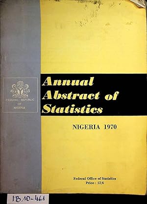 Annual Abstract Of Statistics 1970. [Nigeria]