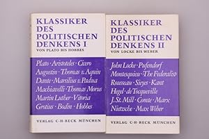 Seller image for KLASSIKER DES POLITISCHEN DENKENS. Band 1: Von Plato bis Hobbes, Band 2: Von Locke bis Weber. for sale by INFINIBU KG