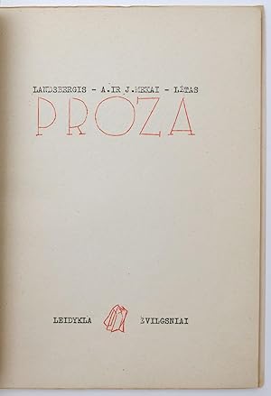 Seller image for Proza for sale by Fldvri Books