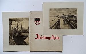 Duisburg a. Rhein. Mappe mit 6 getönten Lithographien mit Monogramm M.S., Blattweise mit Bleistif...