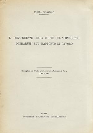 Le conseguenze della morte del 'conductor operarum' sul rapporto di lavoro.