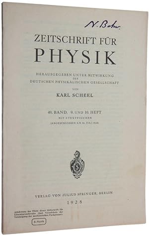 'Zur Theorie des Ferromagnetismus,' pp. 619-636 in Zeitschrift für Physik, 49. Band, 9. & 10. Heft